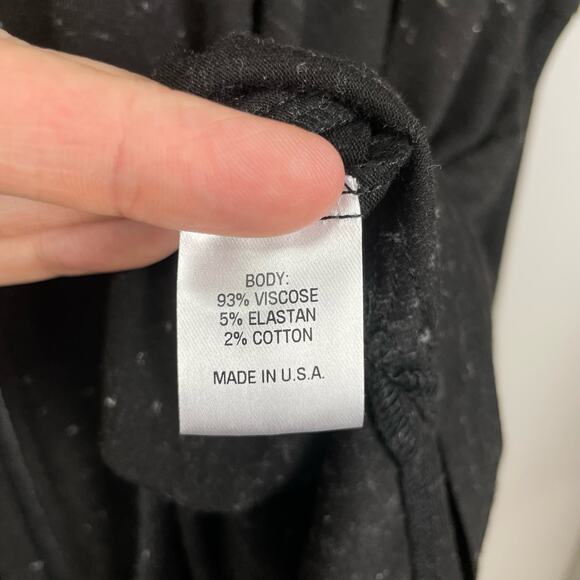 Lola & Sophie | Black Marled Turtleneck Long Dolman Sleeve Oversized Tunic Top - Picture 8 of 9